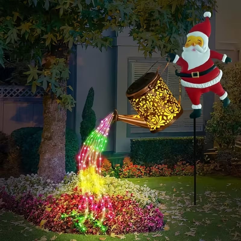🎅Kerstuitverkoop🎅 Zonne-energie Santa-gieter-lantaarn