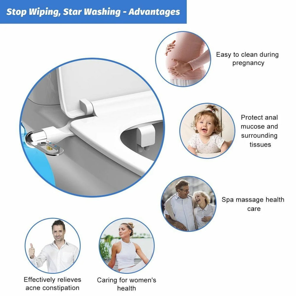 ❤️💦 Badkamer Niet-elektrisch bidet met dubbele sproeikop Toiletreiniger Bidet Hygiënisch zelfreinigend bidet✨