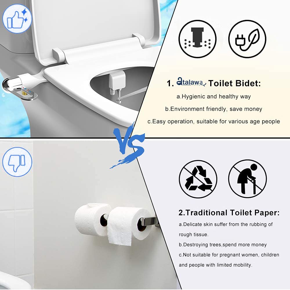 ❤️💦 Badkamer Niet-elektrisch bidet met dubbele sproeikop Toiletreiniger Bidet Hygiënisch zelfreinigend bidet✨