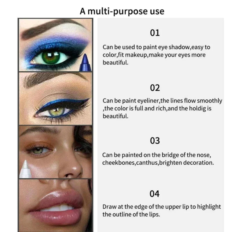 Langdurige Eyeliner Potlood Set - 13 Kleuren Waterdichte Oogmake-up