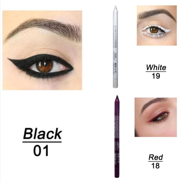 Langdurige Eyeliner Potlood Set - 13 Kleuren Waterdichte Oogmake-up
