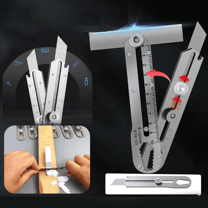 🔥 50% korting! Veelzijdig cuttermes met afbreekbaar mes – Multitool, schraper, sleutel & flessenopener in 1! 🔧✂️