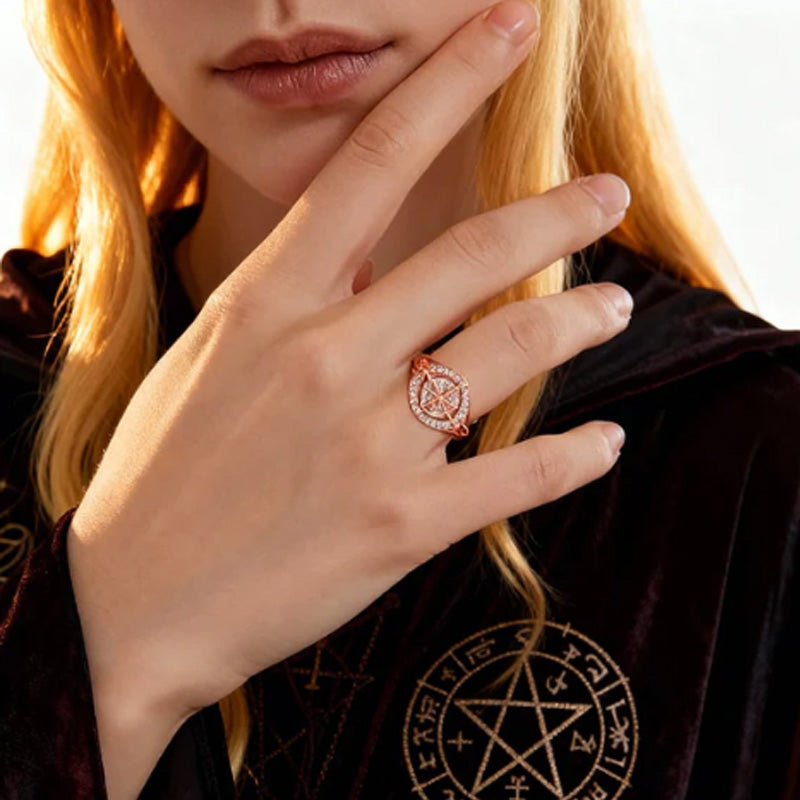 💖Elegant 2-Tone Celtic Knot Zircon Ring