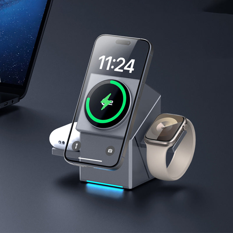 🎉Nieuwjaars Cadeau 50% KORTING!🔋3-in-1 Opvouwbaar Magnetisch Draadloos Laadstation