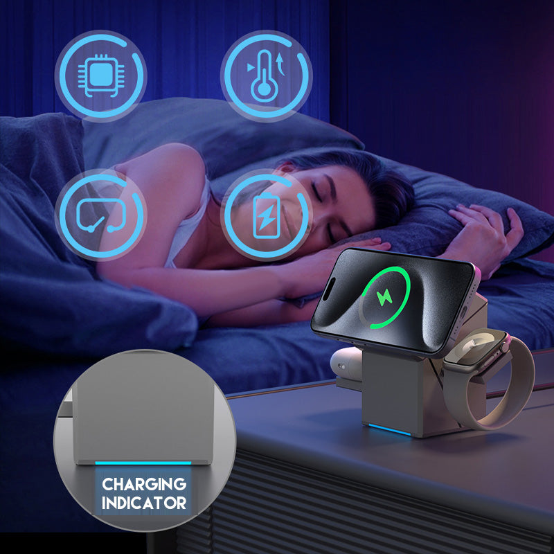 🎉Nieuwjaars Cadeau 50% KORTING!🔋3-in-1 Opvouwbaar Magnetisch Draadloos Laadstation