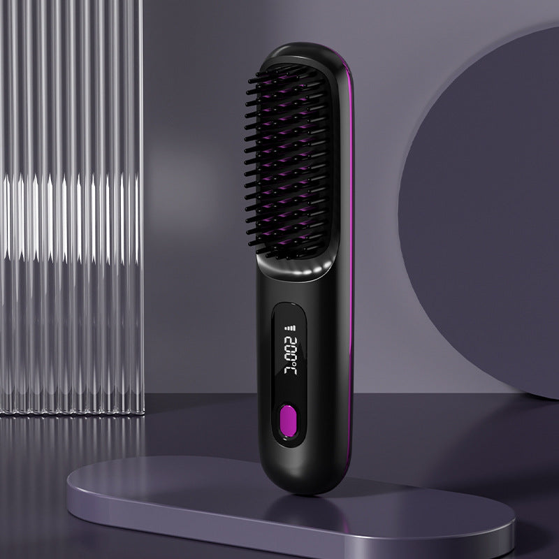 🎉Nieuwjaars Cadeau 50% KORTING!🌟Draadloze Keramische Verwarmingskam voor Haar – 3D Tanden + 3 Temperatuursinstellingen: Frizz-vrij & Glanzend in 20 Sec!