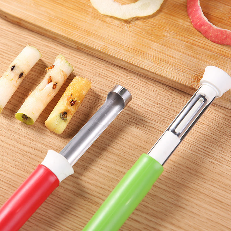 🍎 2-in-1 Apple Corer & Peeler (Roestvrij staal ) – perfect voor het snel bereiden van fruit ✨🍏