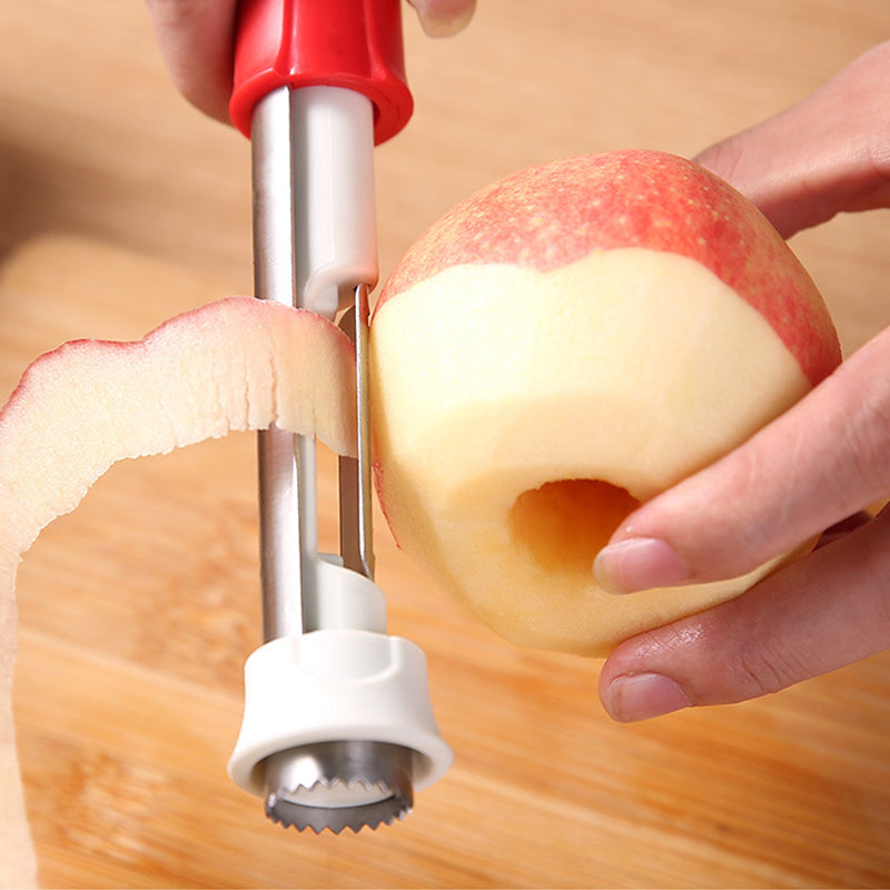 🍎 2-in-1 Apple Corer & Peeler (Roestvrij staal ) – perfect voor het snel bereiden van fruit ✨🍏