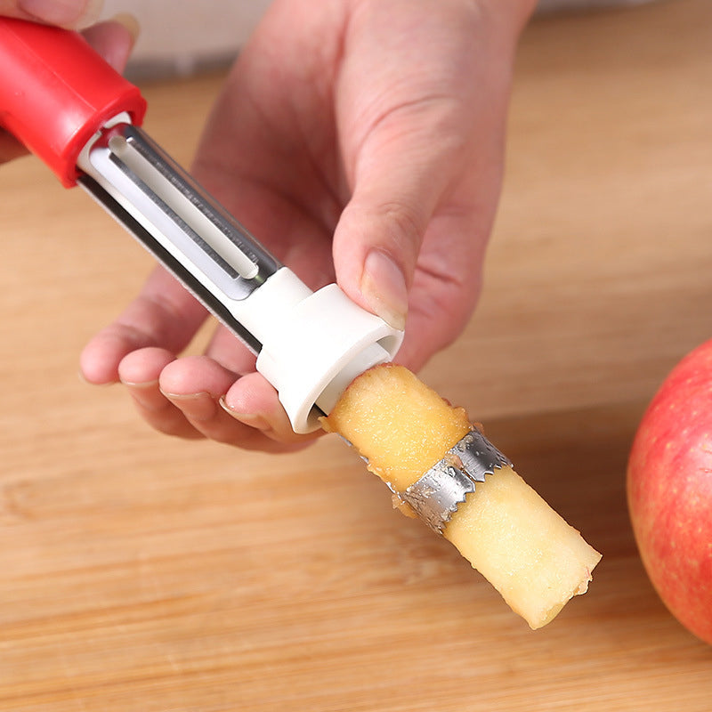 🍎 2-in-1 Apple Corer & Peeler (Roestvrij staal ) – perfect voor het snel bereiden van fruit ✨🍏