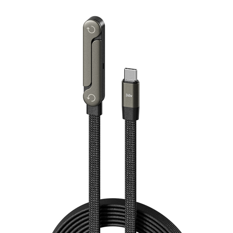 Type-C 240W Snellaadkabel met Opvouwbare Standaard