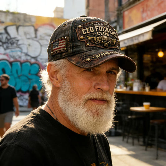 ⏳Begränsad tid 50 % Rabatt⏰Old Fuckers Club Vintage Broderad Keps🧢