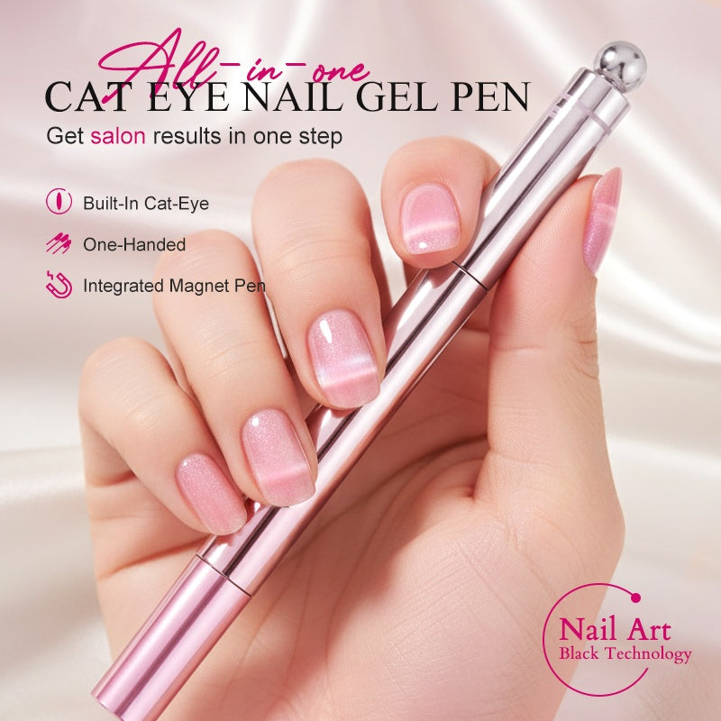 Alles-in-één gel nagellakpen met kattenoogeffect
