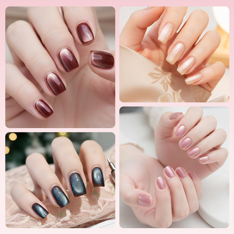 Alles-in-één gel nagellakpen met kattenoogeffect