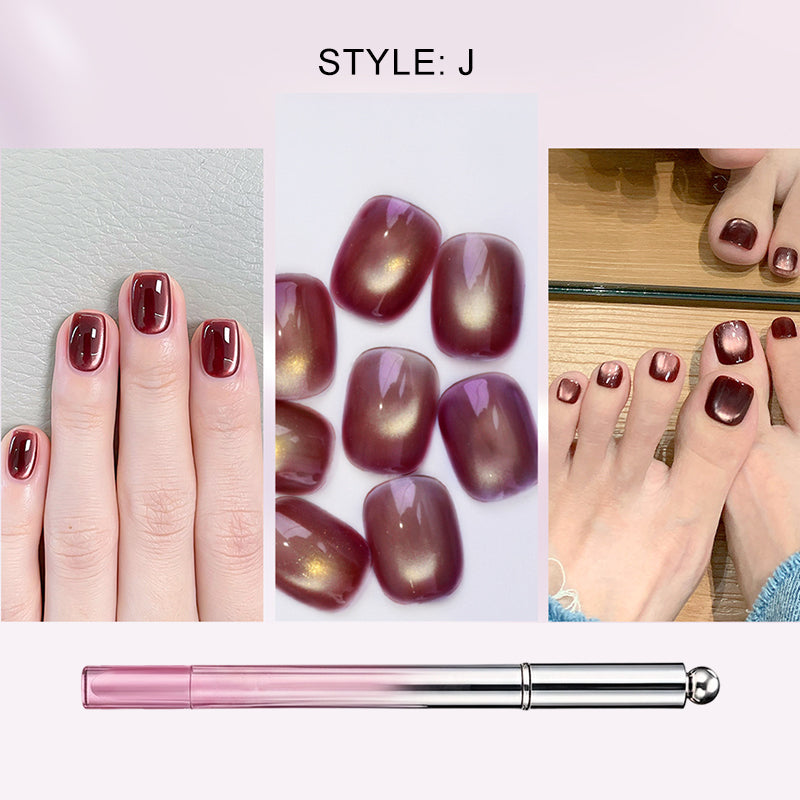 Alles-in-één gel nagellakpen met kattenoogeffect