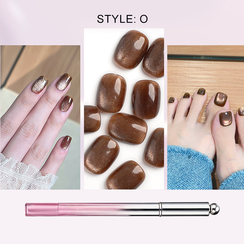 Alles-in-één gel nagellakpen met kattenoogeffect