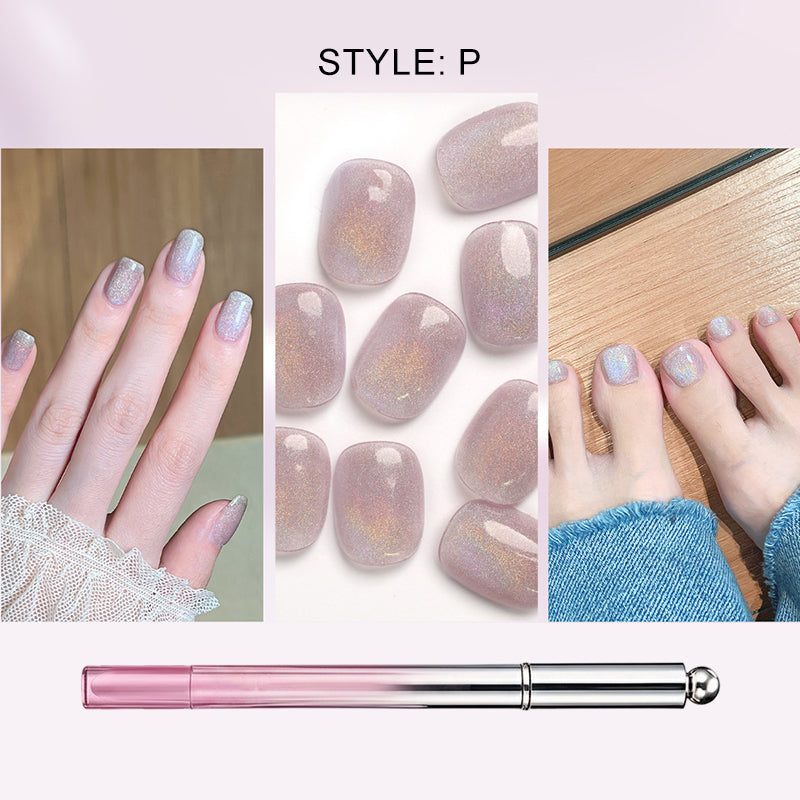 Alles-in-één gel nagellakpen met kattenoogeffect