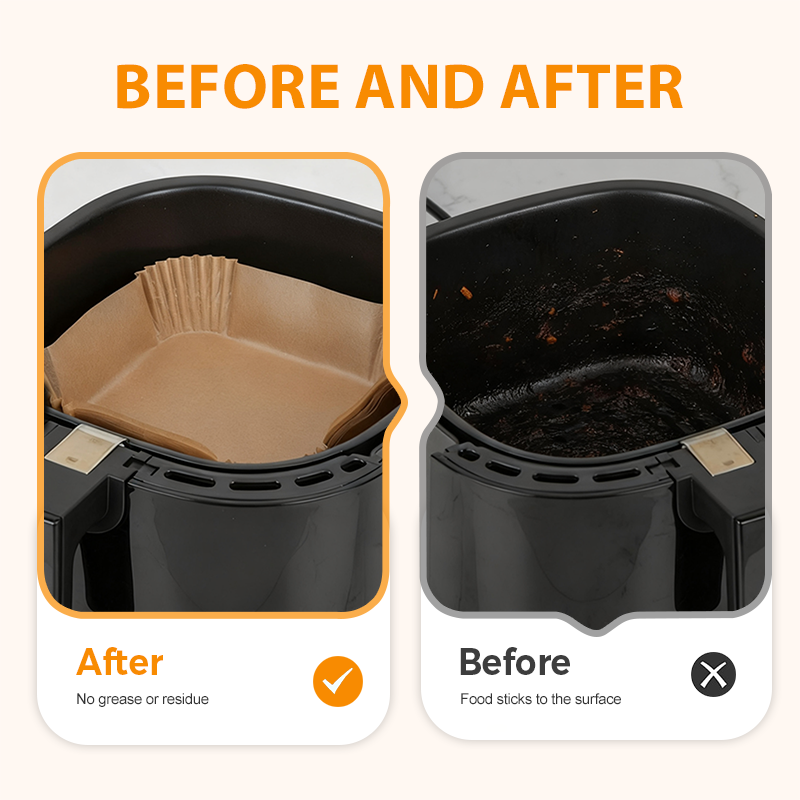 🍟 Wegwerpbare bakpapierbakjes voor airfryer