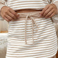 🌞 Gestreepte tweedelige minirok set voor dames ✨