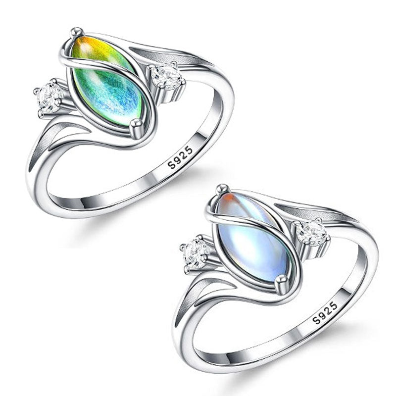 ✨💍Moderne ovale ring – met zirkonia-accenten en een strakke afwerking