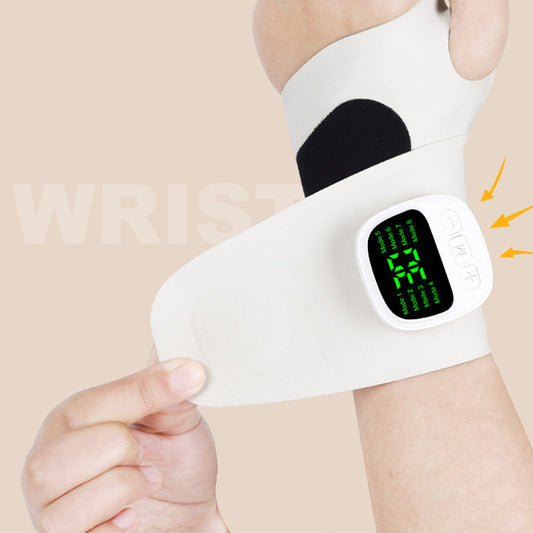 😊 Oplaadbare, verstelbare elektrische polsmassageapparaat – Verlichting voor onderweg! 🌟
