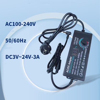 ⚡️ Instelbare universele AC/DC-voedingsadapter van 3 V tot 24 V, 3/4/5 A
