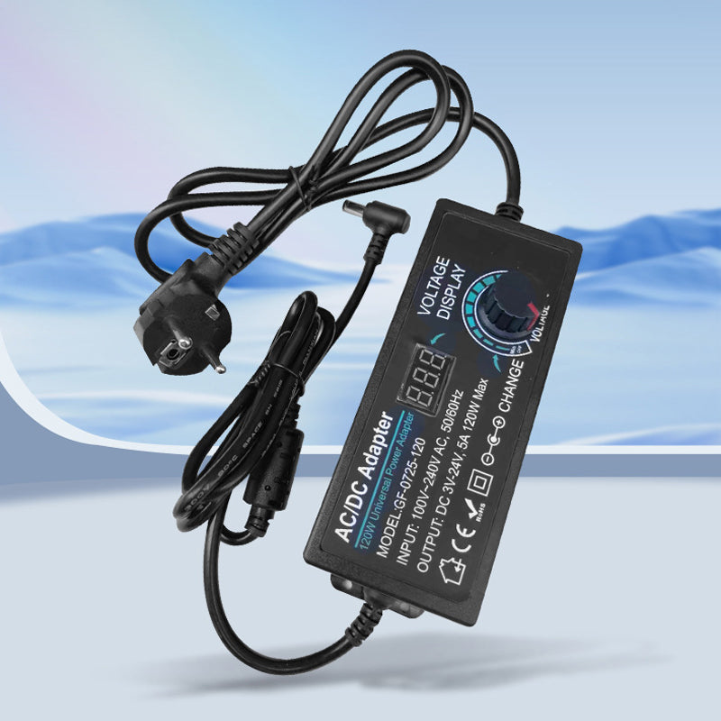 ⚡️ Instelbare universele AC/DC-voedingsadapter van 3 V tot 24 V, 3/4/5 A