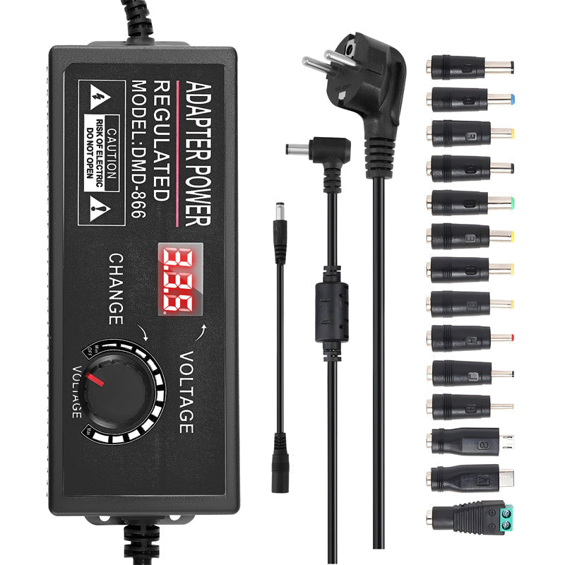 ⚡️ Instelbare universele AC/DC-voedingsadapter van 3 V tot 24 V, 3/4/5 A