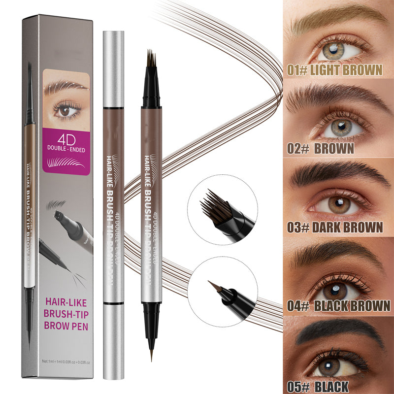 🏆Flash Sale⚡Meer dan 50.000 verkocht!💥💕2-in-1 waterbestendige vloeibare wenkbrauwpen