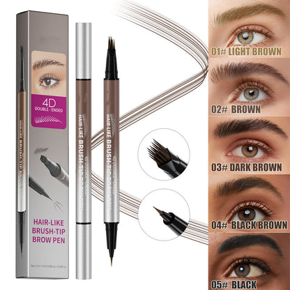 🏆Flash Sale⚡Meer dan 50.000 verkocht!💥💕2-in-1 waterbestendige vloeibare wenkbrauwpen