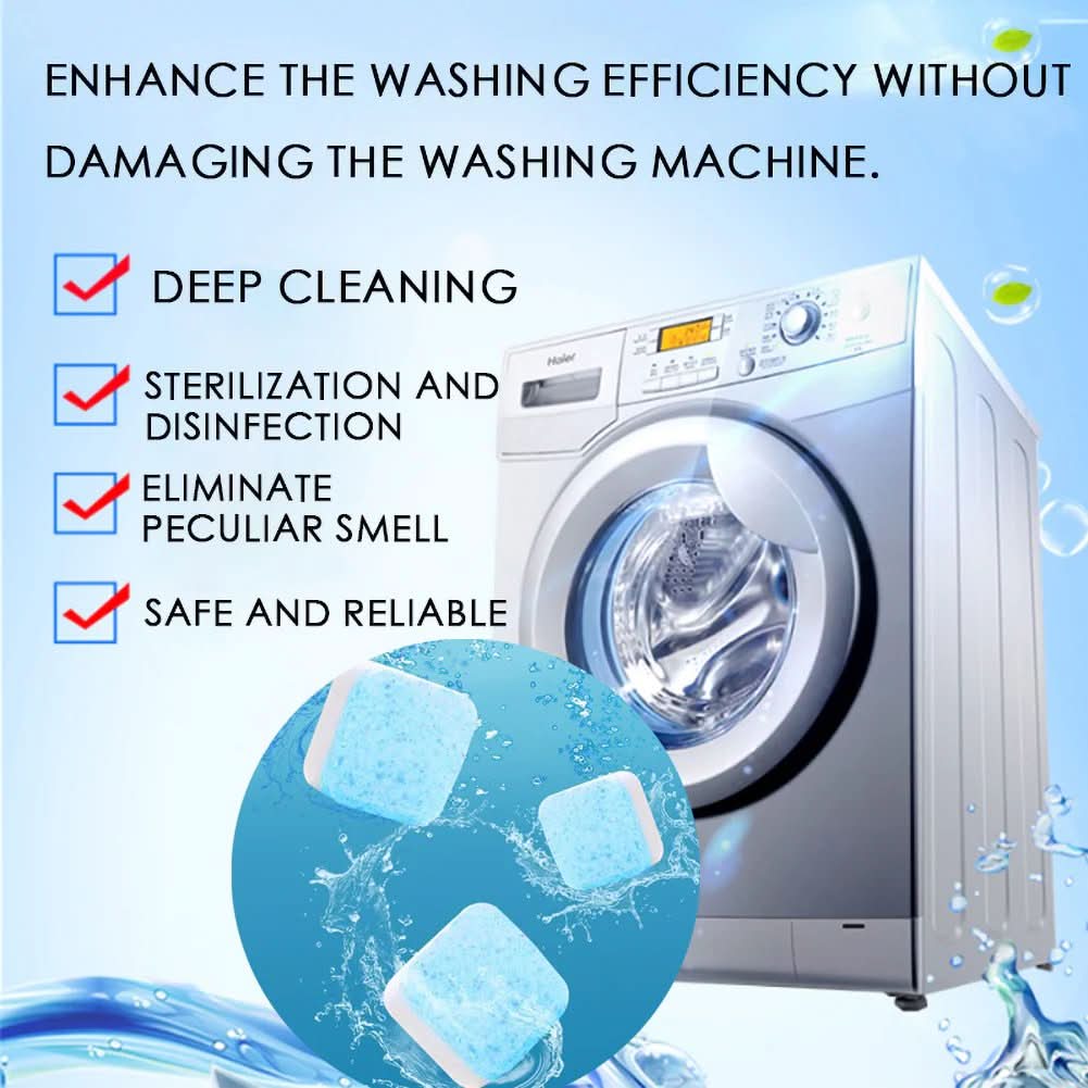 🎉Nieuwjaars Cadeau 50% KORTING!🧼Wasmachine Diep Reinigingstabletten: 99% Bacteriën Doden + Diep Reiniging – Eenvoudig Schoon Zonder Schade!