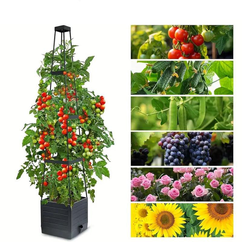 🌿NU 50% KORTING☀️Verhoogde plantenbakken met klimrek voor in de tuin💧