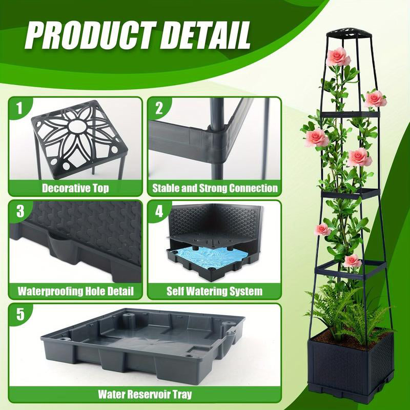 🌿NU 50% KORTING☀️Verhoogde plantenbakken met klimrek voor in de tuin💧