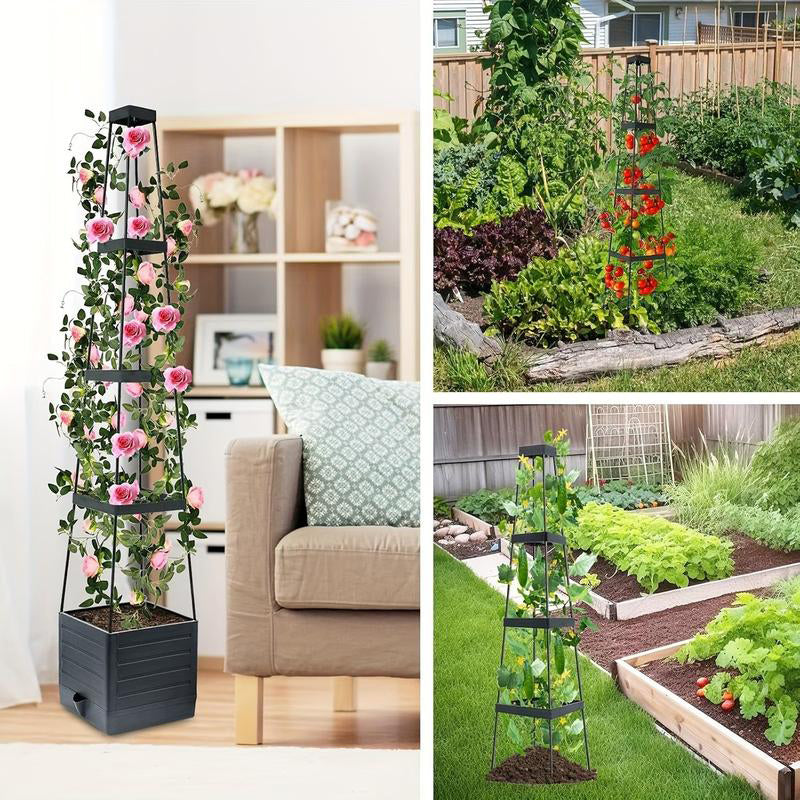 🌿NU 50% KORTING☀️Verhoogde plantenbakken met klimrek voor in de tuin💧