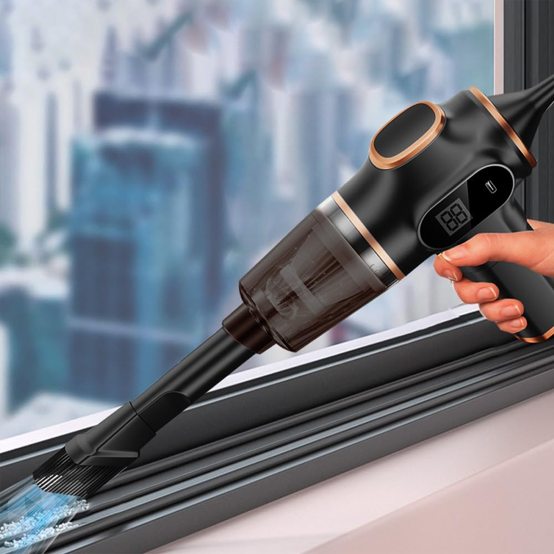 Draadloze handstofzuiger met zuig- & blaasfunctie – Compact, krachtig en ideaal voor thuis en in de auto