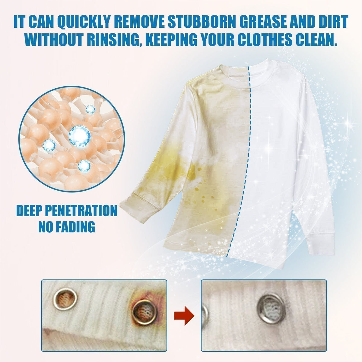 💘🧺 Krachtige Vlekverwijderaar voor Wassen – Snel & Zacht voor Stoffen!
