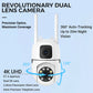 🔍🔍360° pan-tilt 4K-beveiligingscamera met dubbele lens