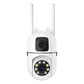 🔍🔍360° pan-tilt 4K-beveiligingscamera met dubbele lens