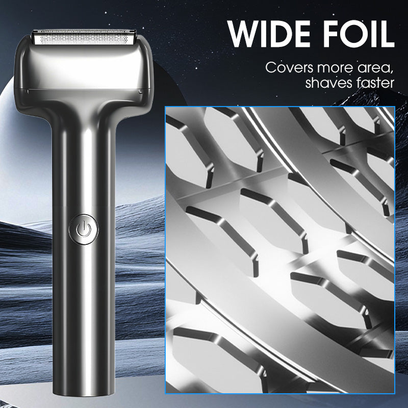 🪒📏 Oplaadbare foil-scheerder | 3 koppen, 11° kantelkop | IPX6 waterdicht | 60 min accu | Type-C, reisvergrendeling | Grijs | 50% KORTING!