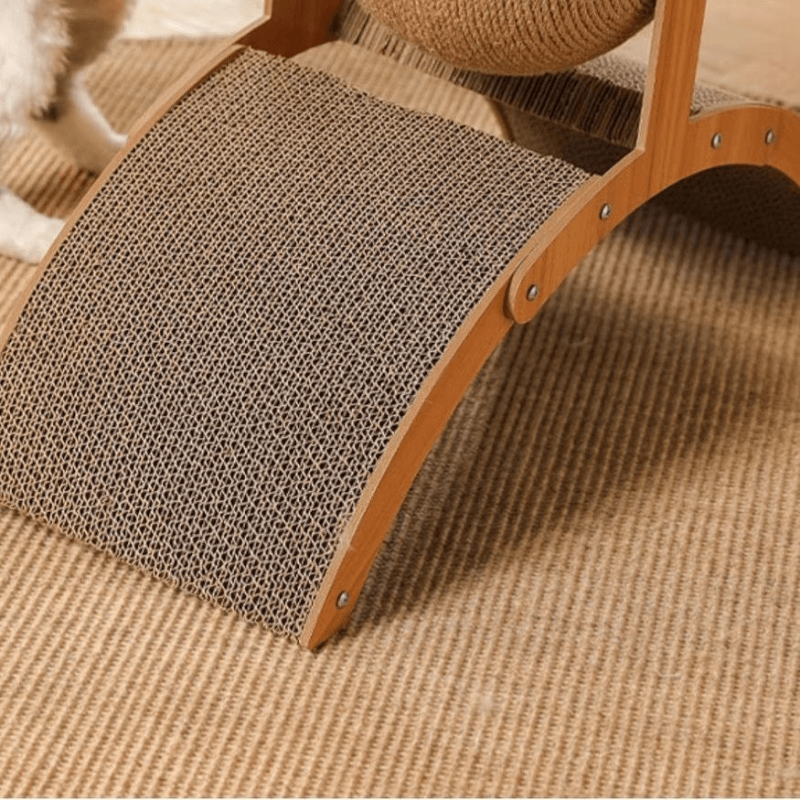 🐱 🧶 Natuurlijke sisal-krabbal met kartonnen onderlaag – Bevredigt de krabdrang, beschermt meubels & geschikt voor elke kat 🎉