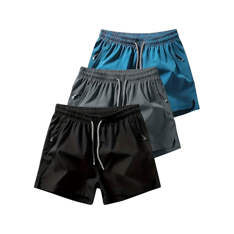 Sneldrogende sportshort voor heren met zakken met ritssluiting