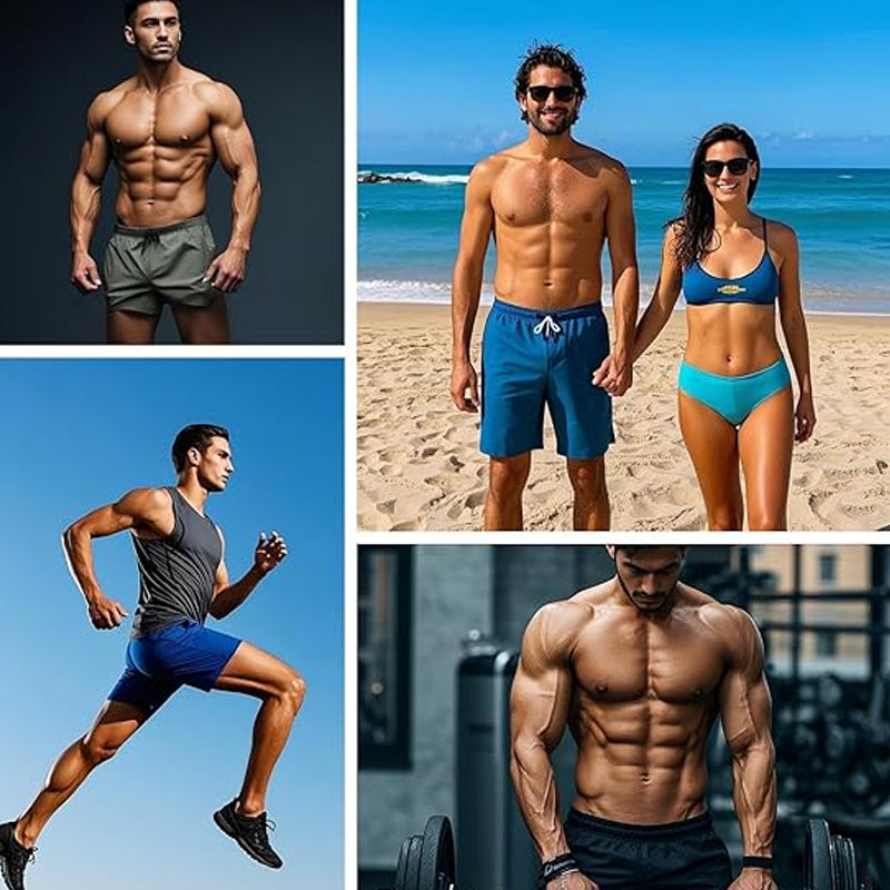 Sneldrogende sportshort voor heren met zakken met ritssluiting