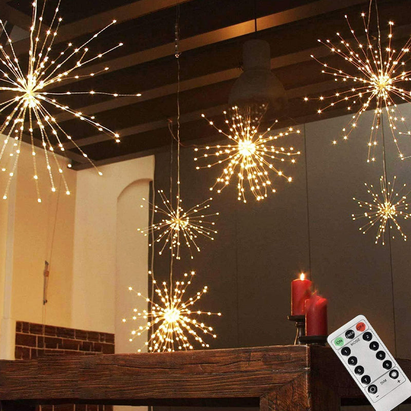 Zonne-energie vuurwerk lichtslinger voor tuin en feesten