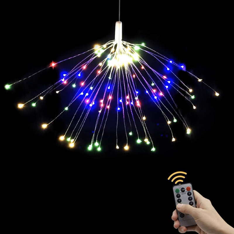 Zonne-energie vuurwerk lichtslinger voor tuin en feesten