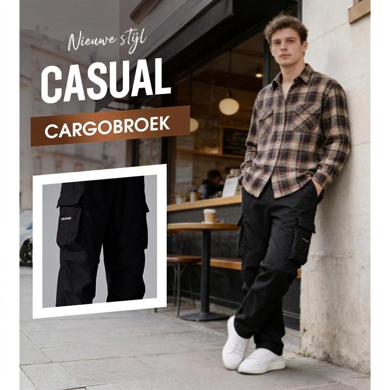 👖  Stretchbroek voor heren met zakken 🛠️ perfect voor werk, reizen of actieve dagen 🏃‍♂️