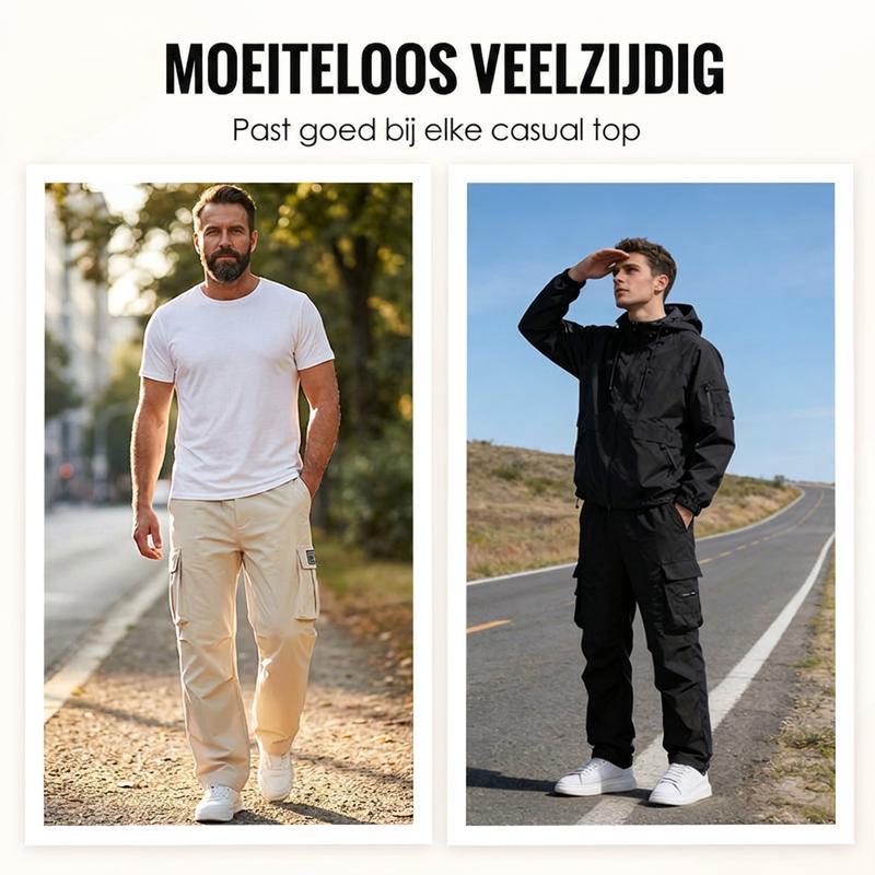 👖  Stretchbroek voor heren met zakken 🛠️ perfect voor werk, reizen of actieve dagen 🏃‍♂️