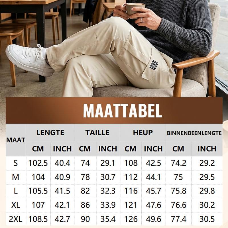 👖  Stretchbroek voor heren met zakken 🛠️ perfect voor werk, reizen of actieve dagen 🏃‍♂️
