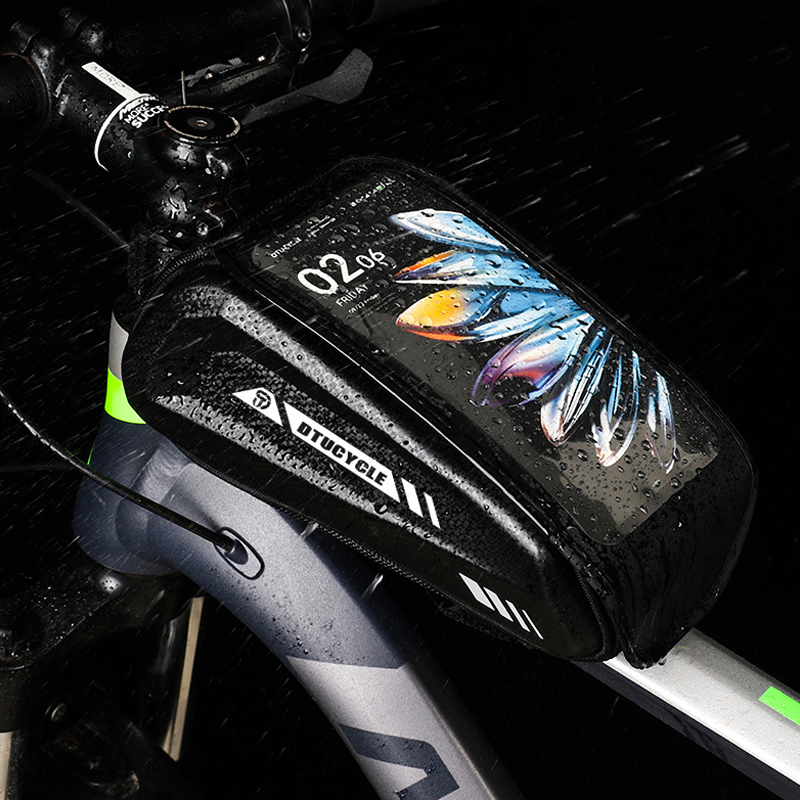 💧 UITVERKOOP! 50% KORTING 🚴 Waterdichte fietstas – groot formaat, smartphone-vakje met touchscreen, slank design voor de bovenbuis & dubbele ritsen 📱🔥