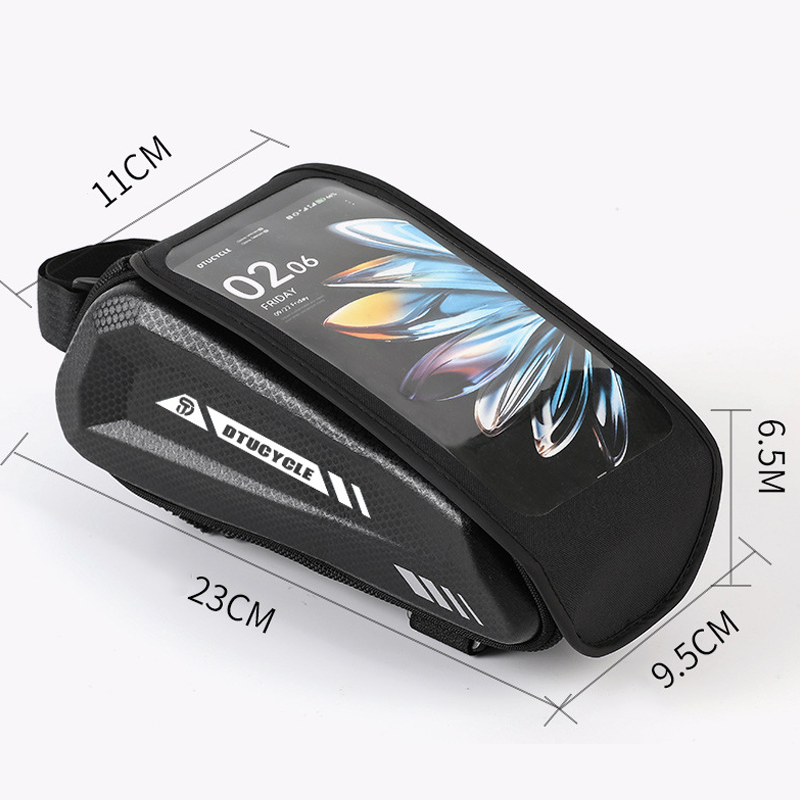 💧 UITVERKOOP! 50% KORTING 🚴 Waterdichte fietstas – groot formaat, smartphone-vakje met touchscreen, slank design voor de bovenbuis & dubbele ritsen 📱🔥