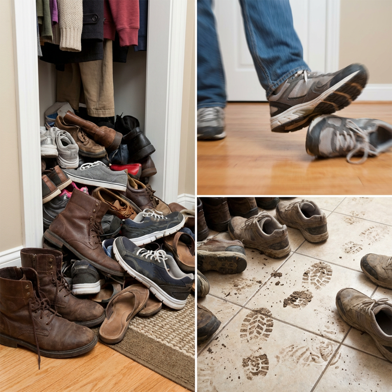🔥50% KORTING✨Verticaal Schoenenrek voor Entree – Bespaar ruimte en zeg vaarwel tegen rommelige schoenen 🔷