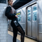 Yoga legging voor dames met mesh, hoge taille en zakken